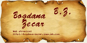 Bogdana Zečar vizit kartica